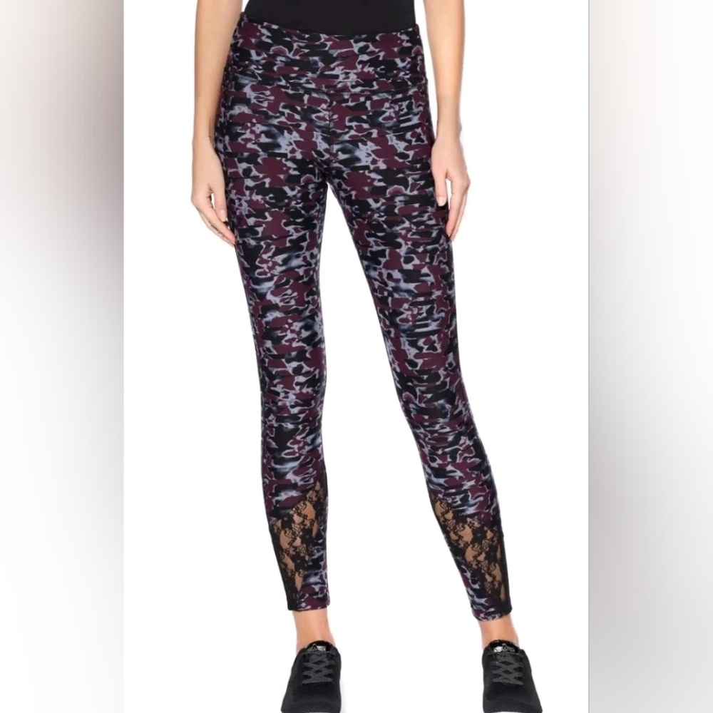 Warrior Purple Leggings Size S Small Lace Pants Camo Leggin Danica Patrick